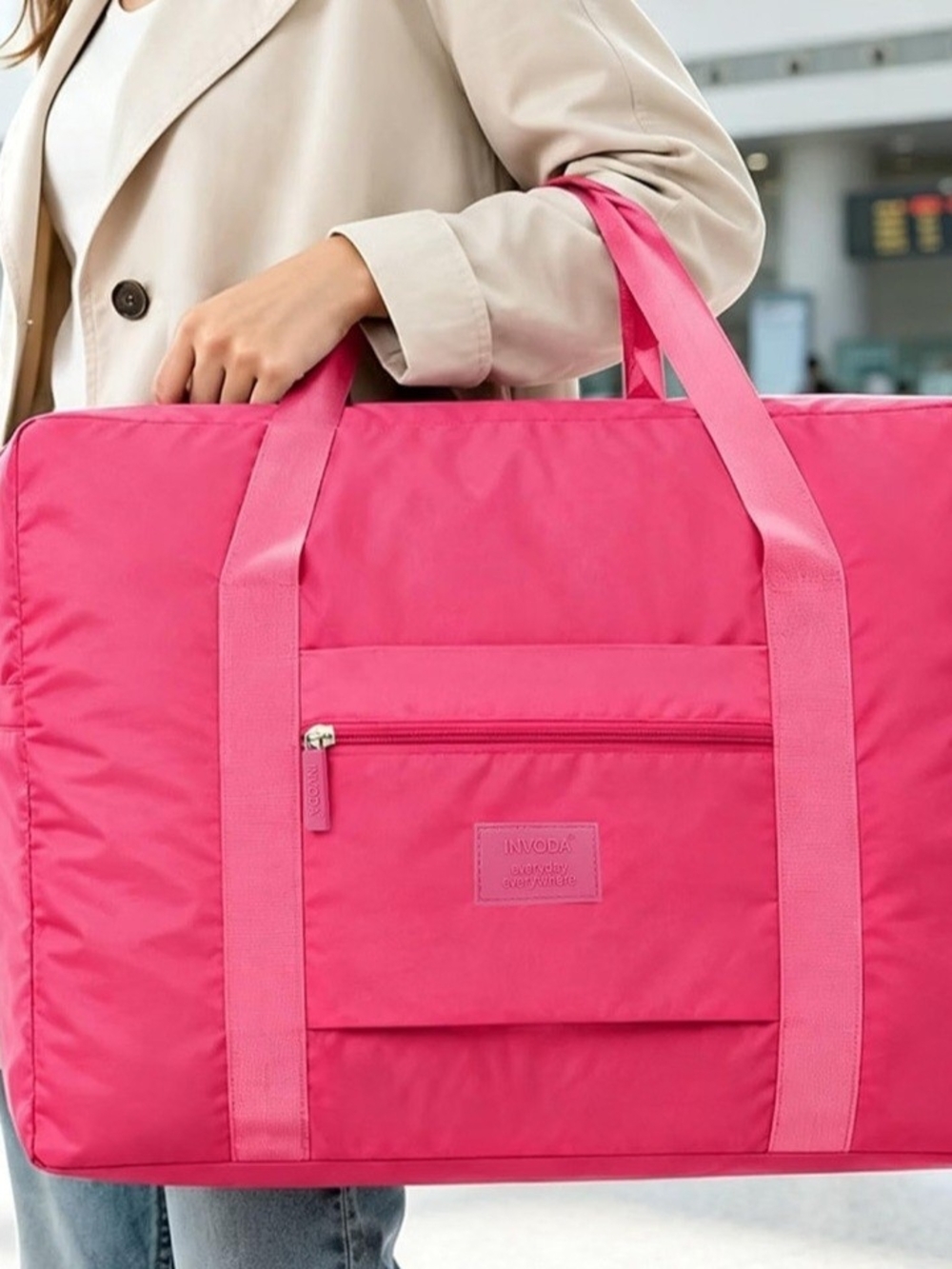 NVIDIA Hot Pink Foldable Travel Tote